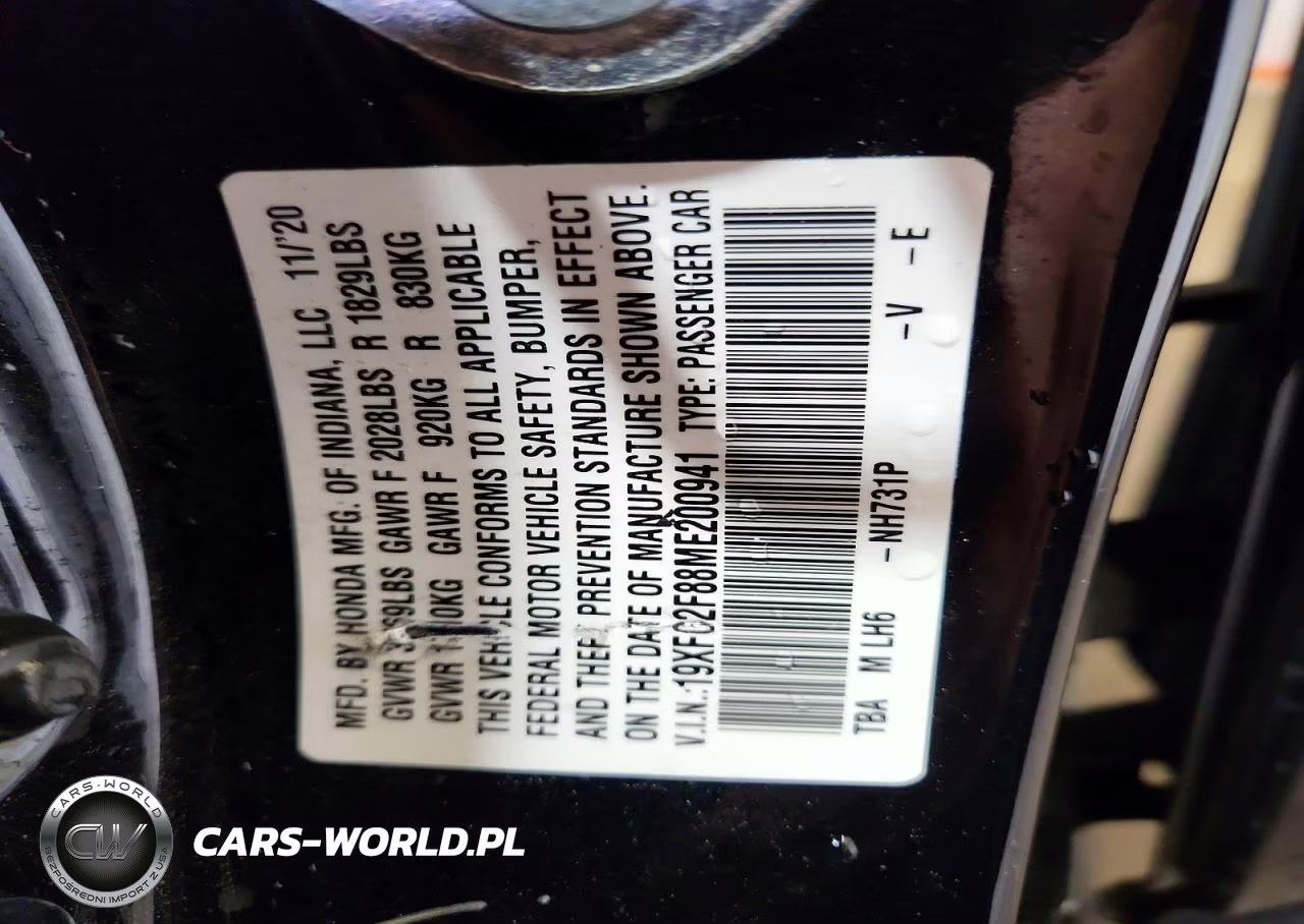 2021 Honda Civic Sport VIN:19XFC2F88ME200941 - 13