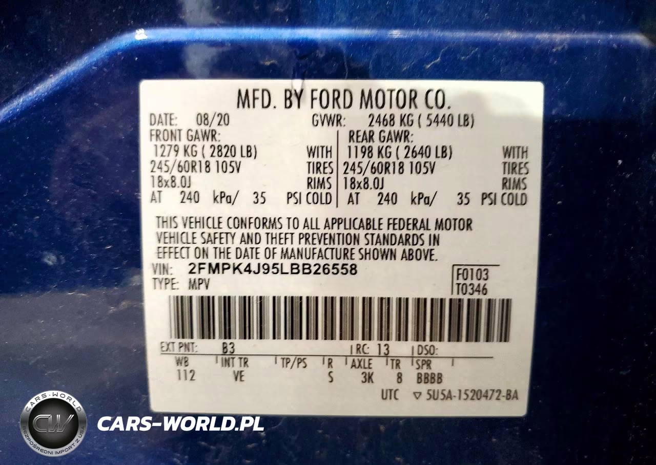 2020 Ford Edge Sel VIN:2FMPK4J95LBB26558 - 12