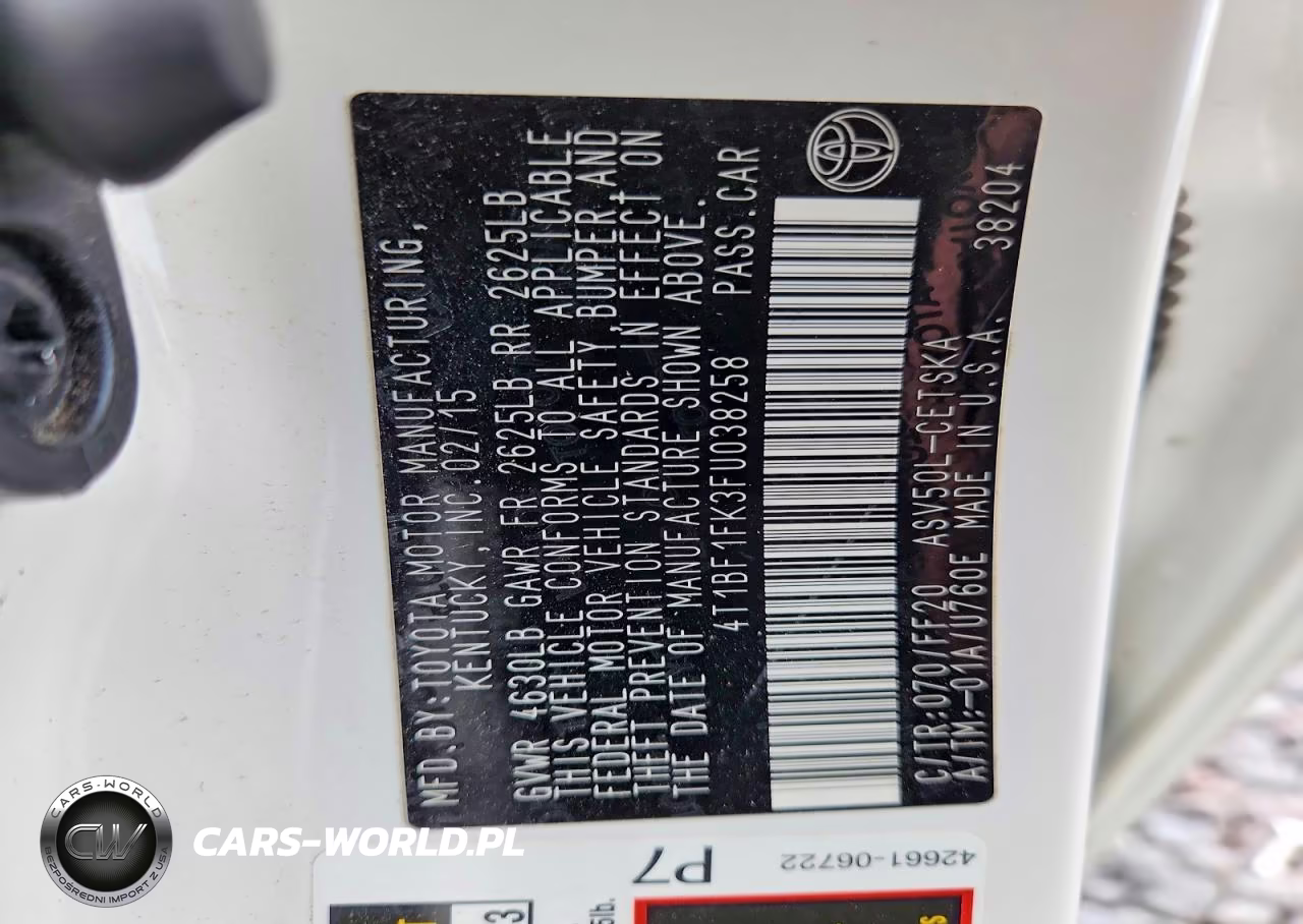 2015 Toyota Camry Se VIN:4T1BF1FK3FU038258 - 12