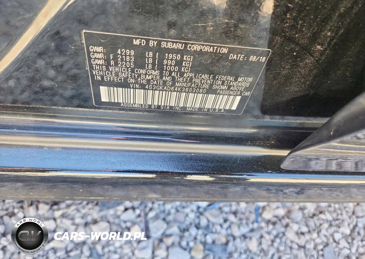 2019 Subaru Impreza Premium VIN:4S3GKAD64K3603080 - 12