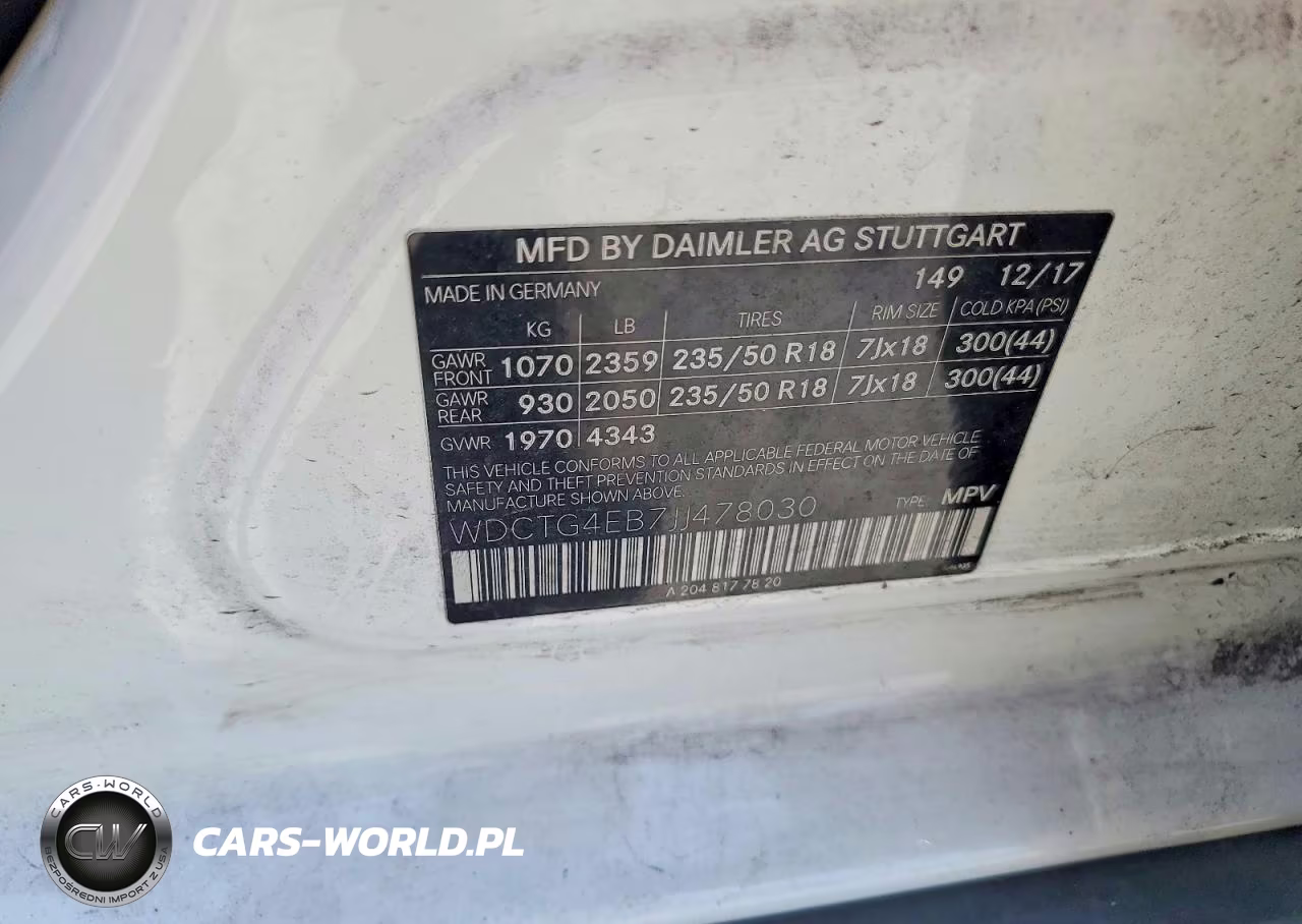 2018 Mercedes-Benz Gla 250 VIN:WDCTG4EB7JJ478030 - 13