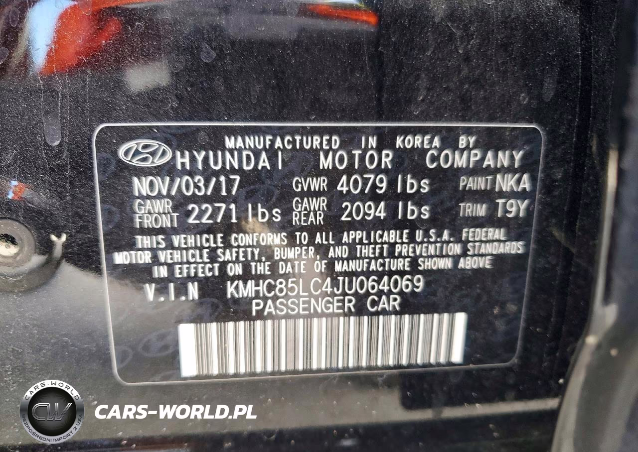 2018 Hyundai Ioniq Limited VIN:KMHC85LC4JU064069 - 13
