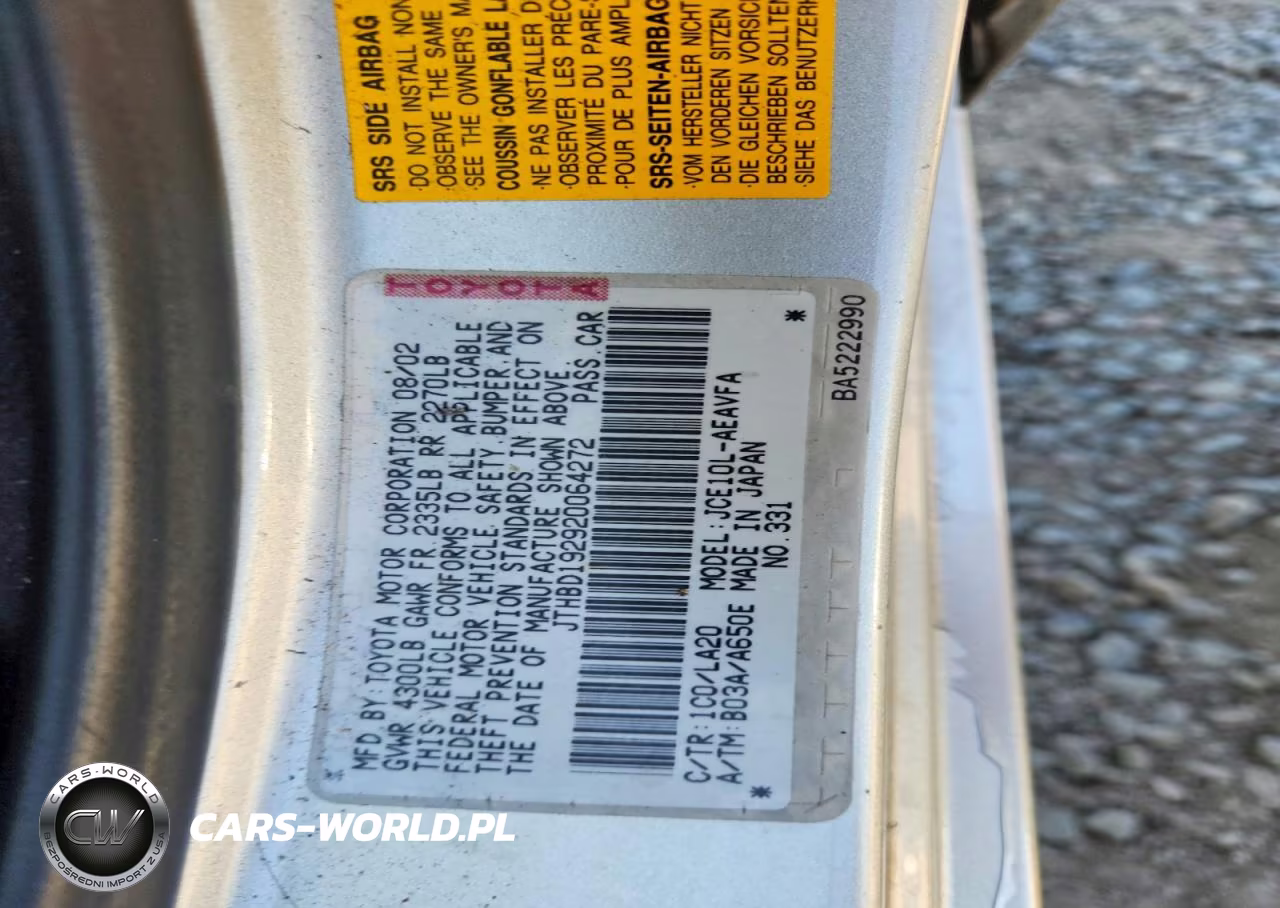 2002 Lexus Is 300 Base VIN:JTHBD192920064272 - 12