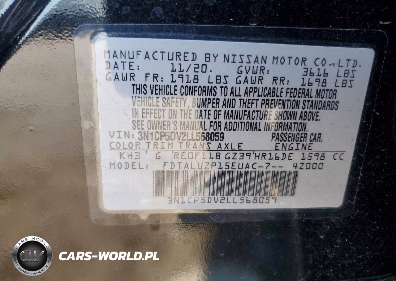 2020 Nissan Kicks Sr VIN:3N1CP5DV2LL568059 - 13