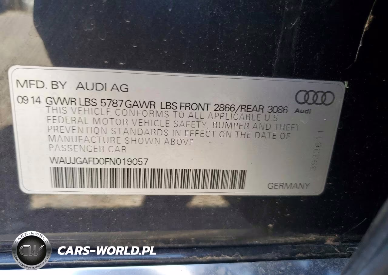 2015 Audi A8 Quattro VIN:WAUJGAFD0FN019057 - 13