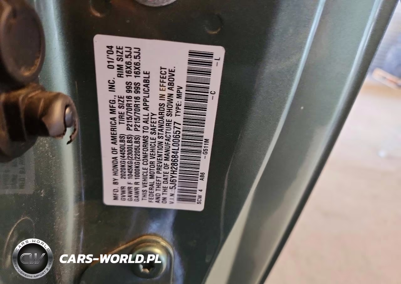 2004 Honda Element Ex VIN:5J6YH28684L006577 - 13