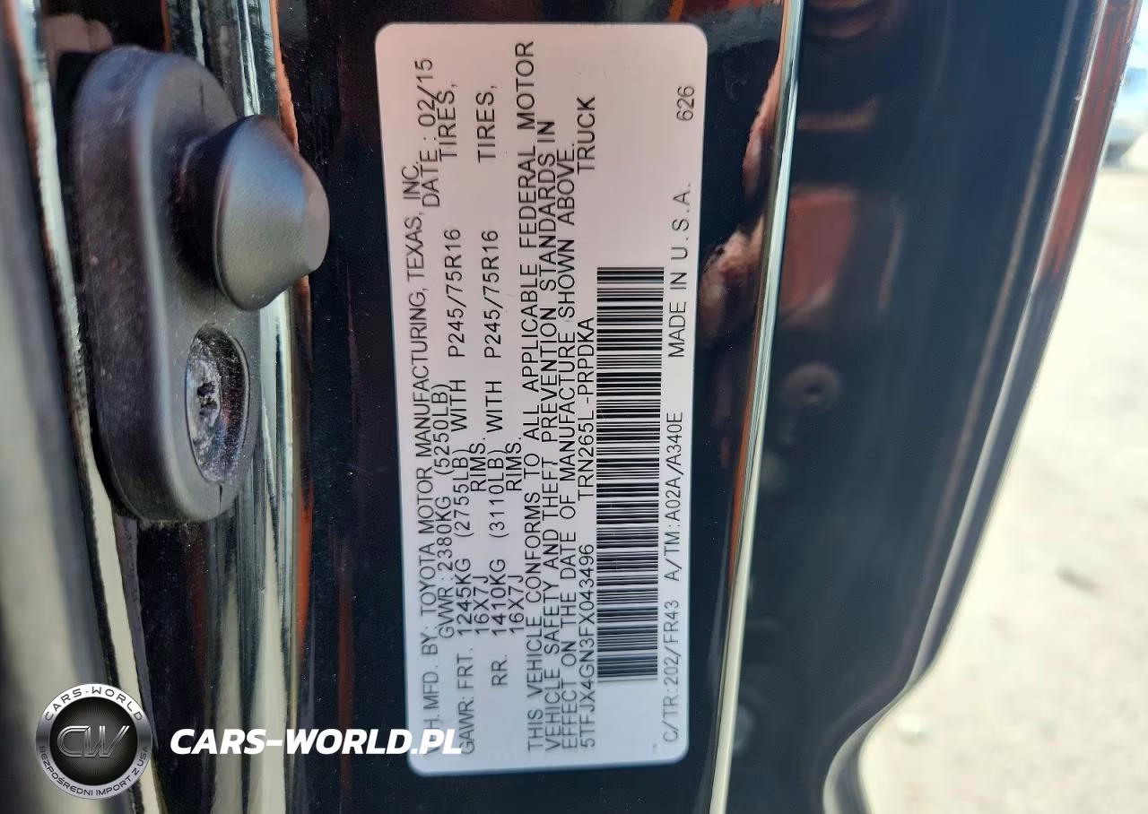 2015 Toyota Tacoma Double Cab Prerunner VIN:5TFJX4GN3FX043496 - 12