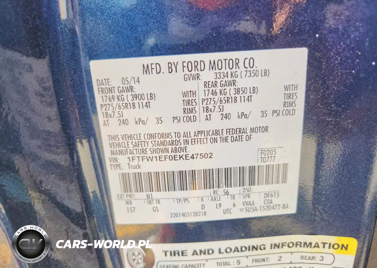 2014 Ford F150 Supercrew VIN:1FTFW1EF0EKE47502 - 12
