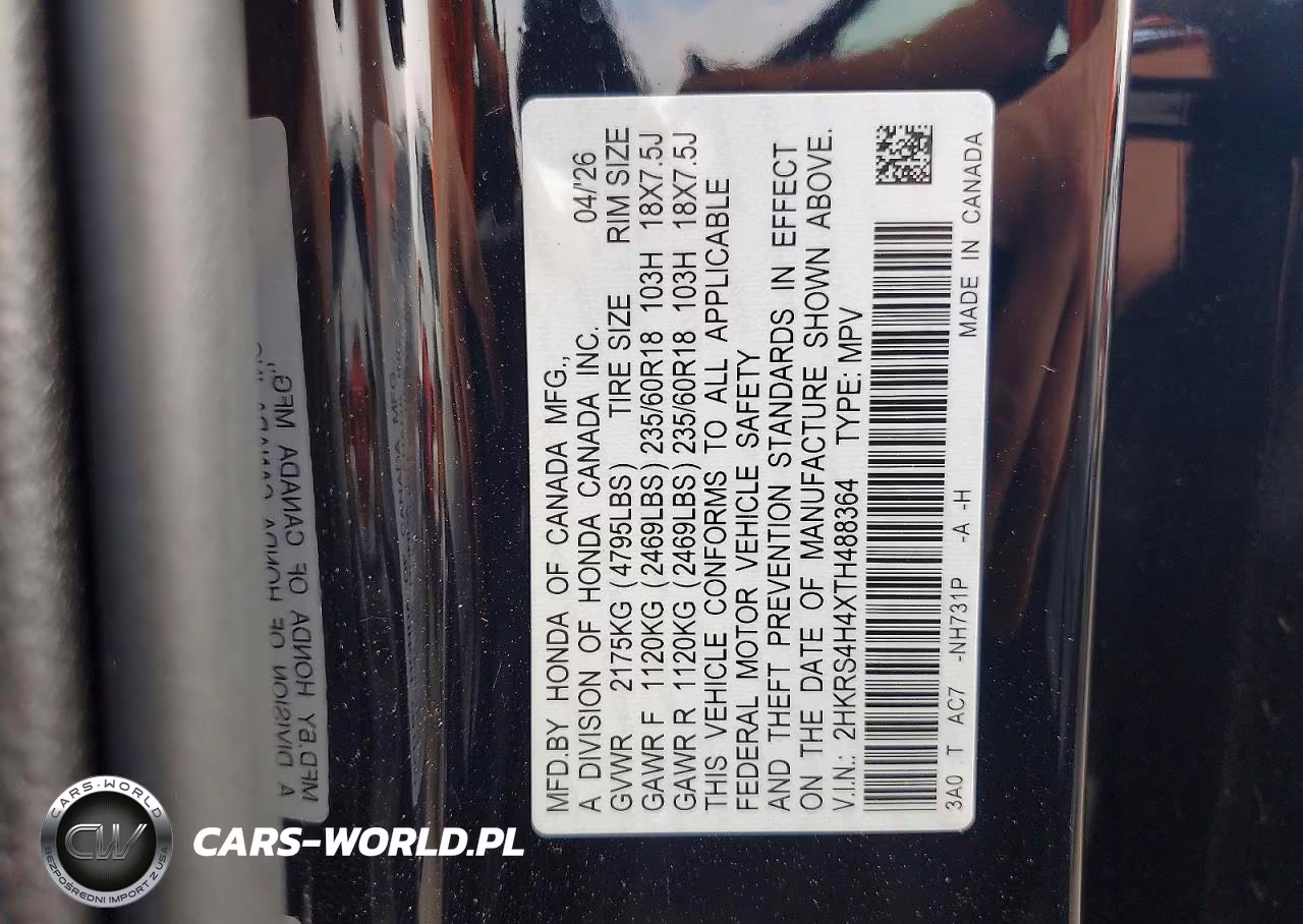 2026 Honda Cr-V Ex Awd VIN:2HKRS4H4XTH488364 - 13