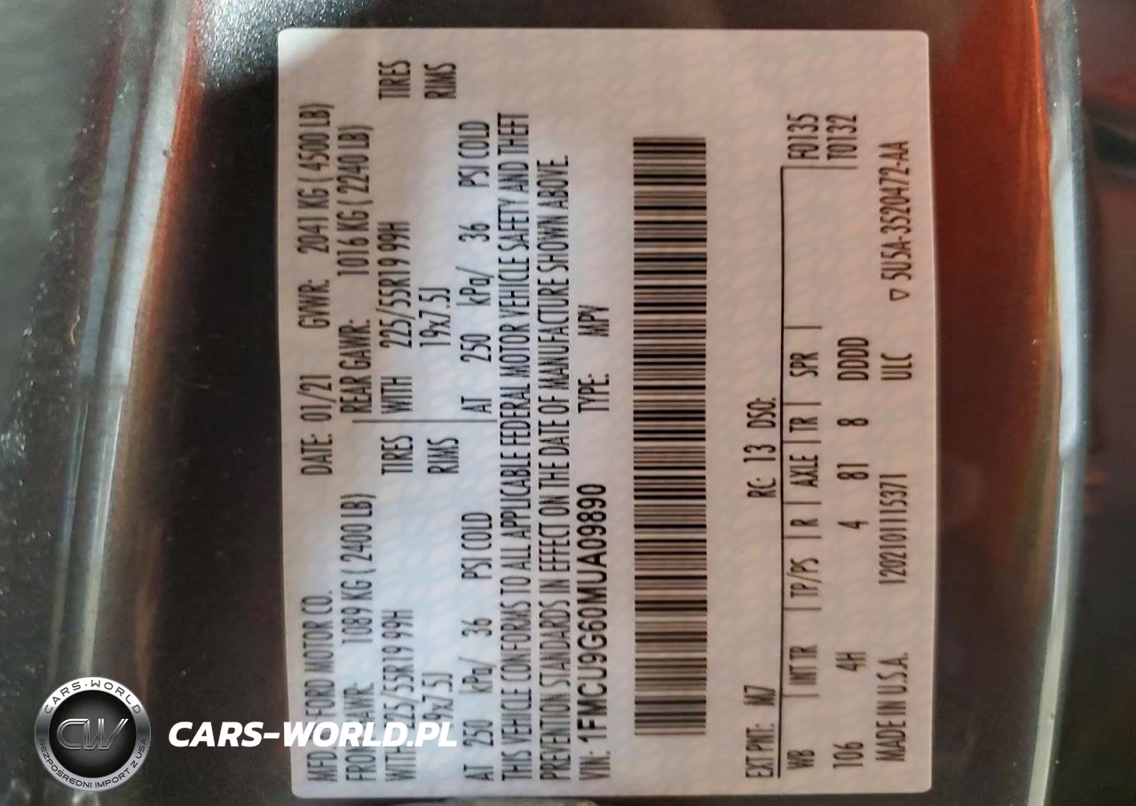2021 Ford Escape Se VIN:1FMCU9G60MUA09890 - 13