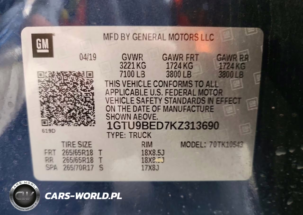 2019 GMC Sierra K1500 Sle VIN:1GTU9BED7KZ313690 - 12