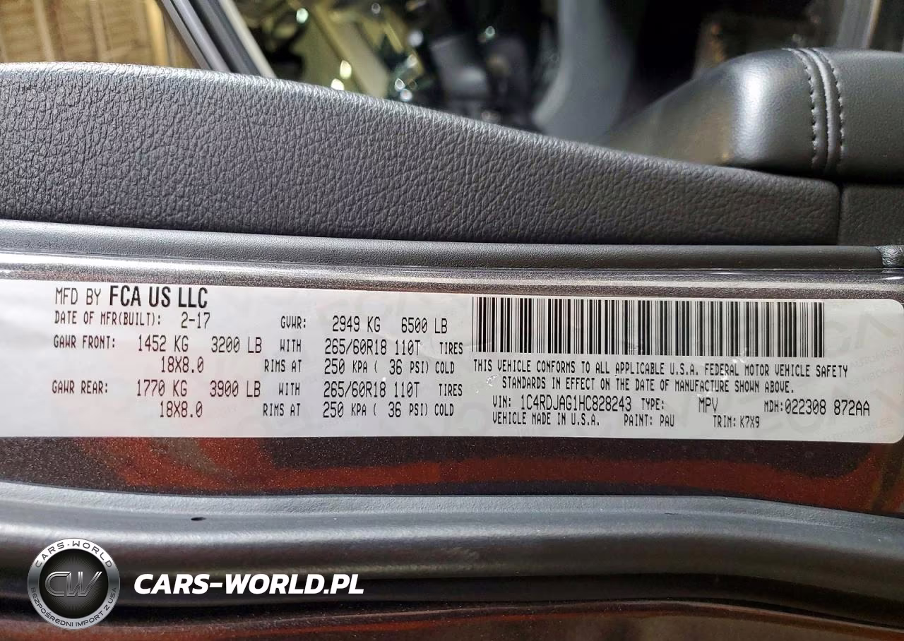 2017 Dodge Durango Sxt VIN:1C4RDJAG1HC828243 - 14