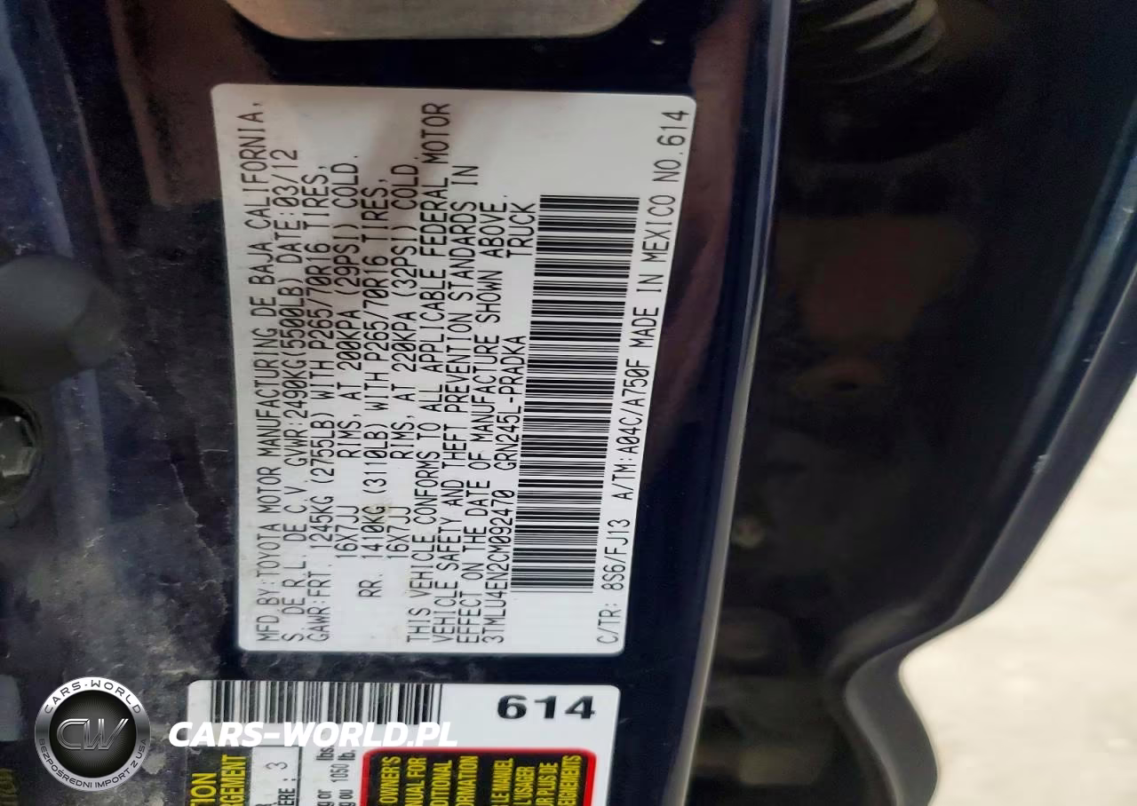 2012 Toyota Tacoma V6 VIN:3TMLU4EN2CM092470 - 12