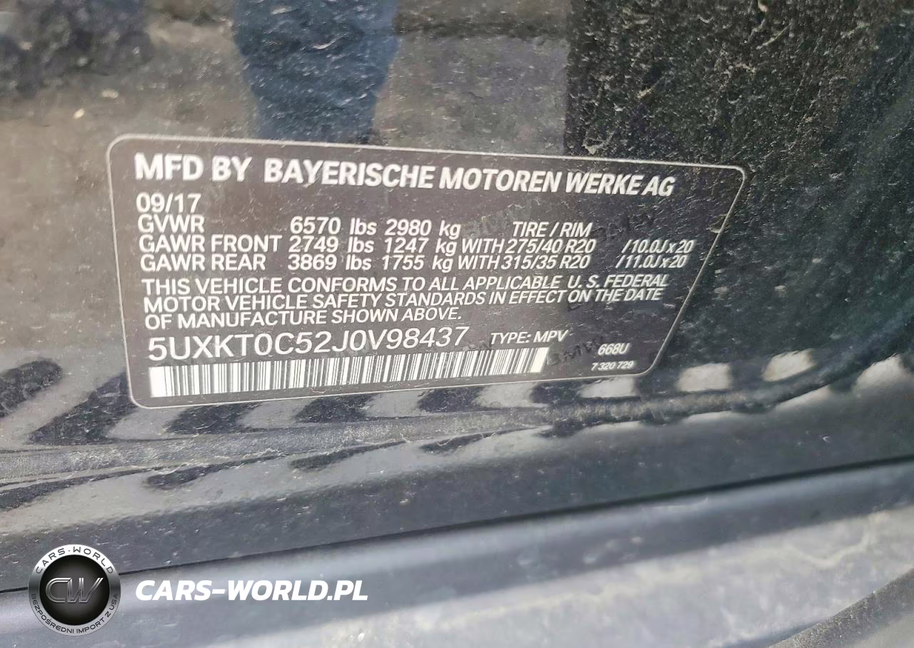 2018 BMW X5 Xdr40E VIN:5UXKT0C52J0V98437 - 14