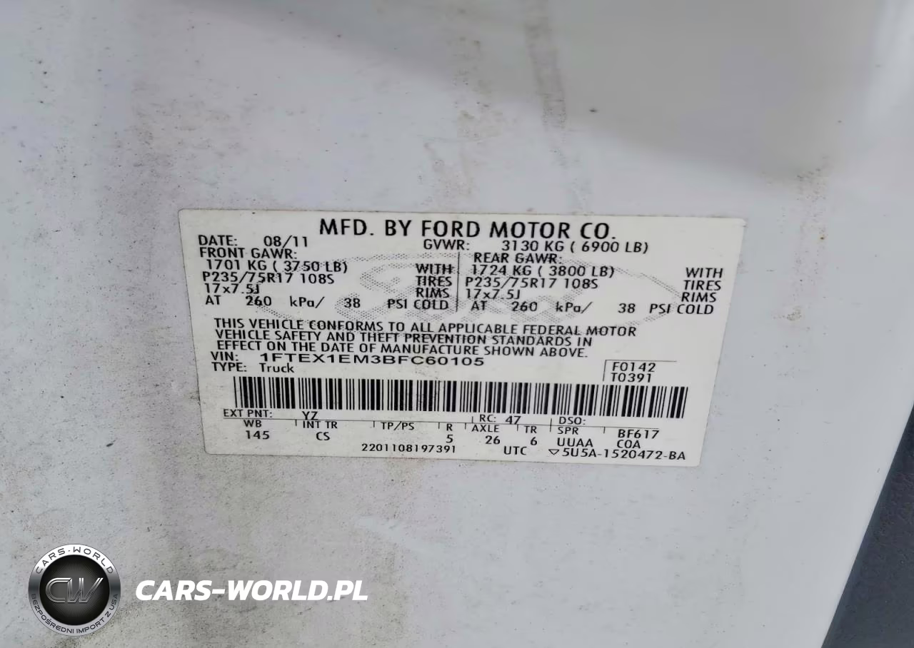 2011 Ford F150 Super Cab VIN:1FTEX1EM3BFC60105 - 12
