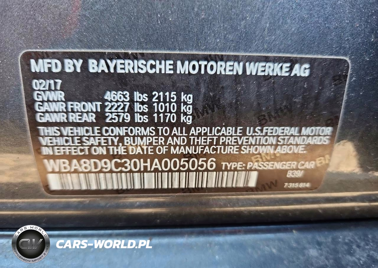 2017 BMW 330 Xi VIN:WBA8D9C30HA005056 - 12