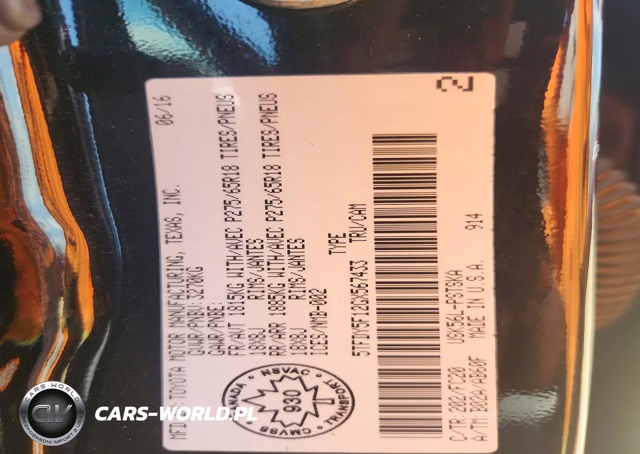 2016 Toyota Tundra Sr5 VIN:5TFDY5F12GX567433 - 12