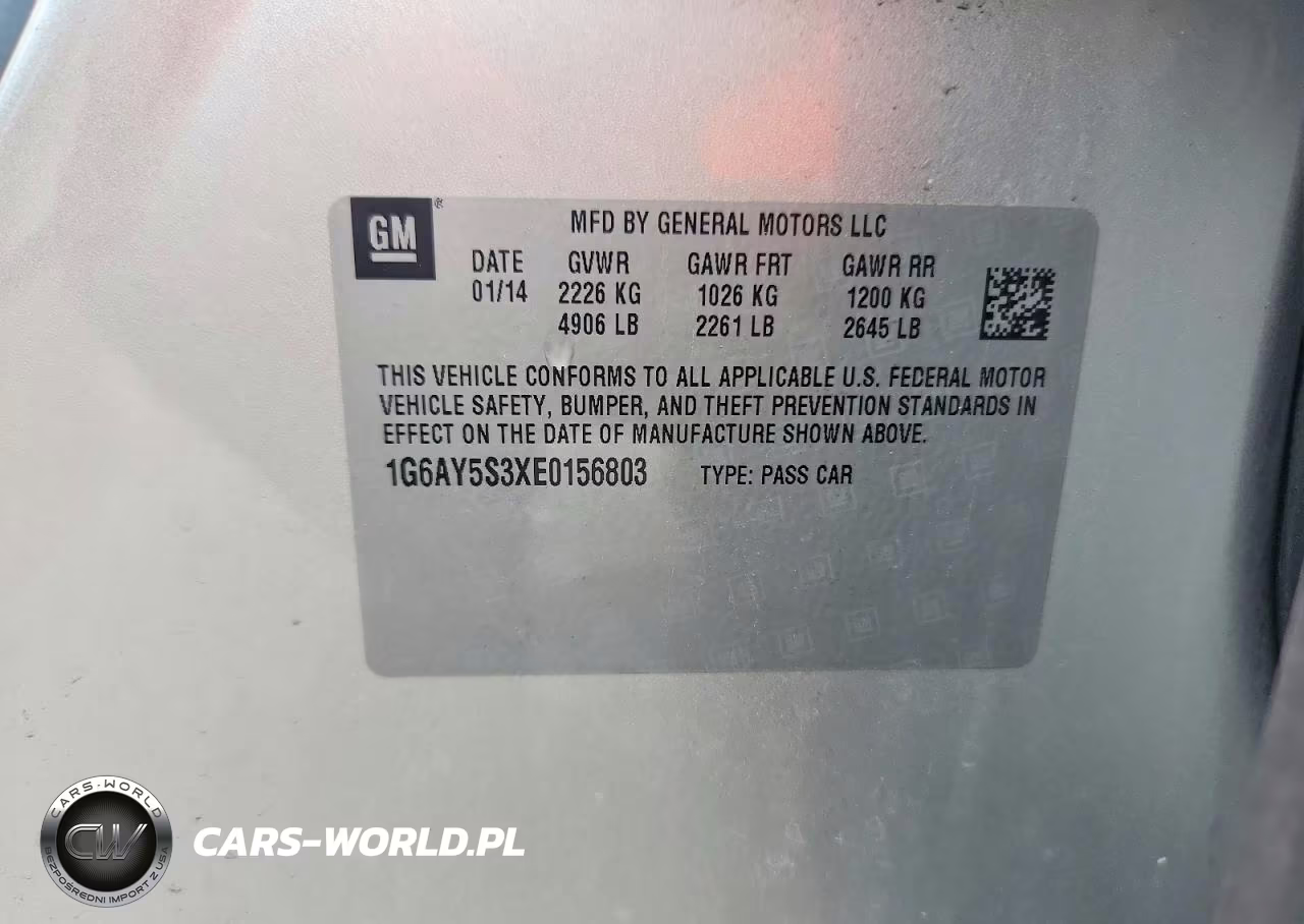 2014 Cadillac Cts Performance Collection VIN:1G6AY5S3XE0156803 - 12