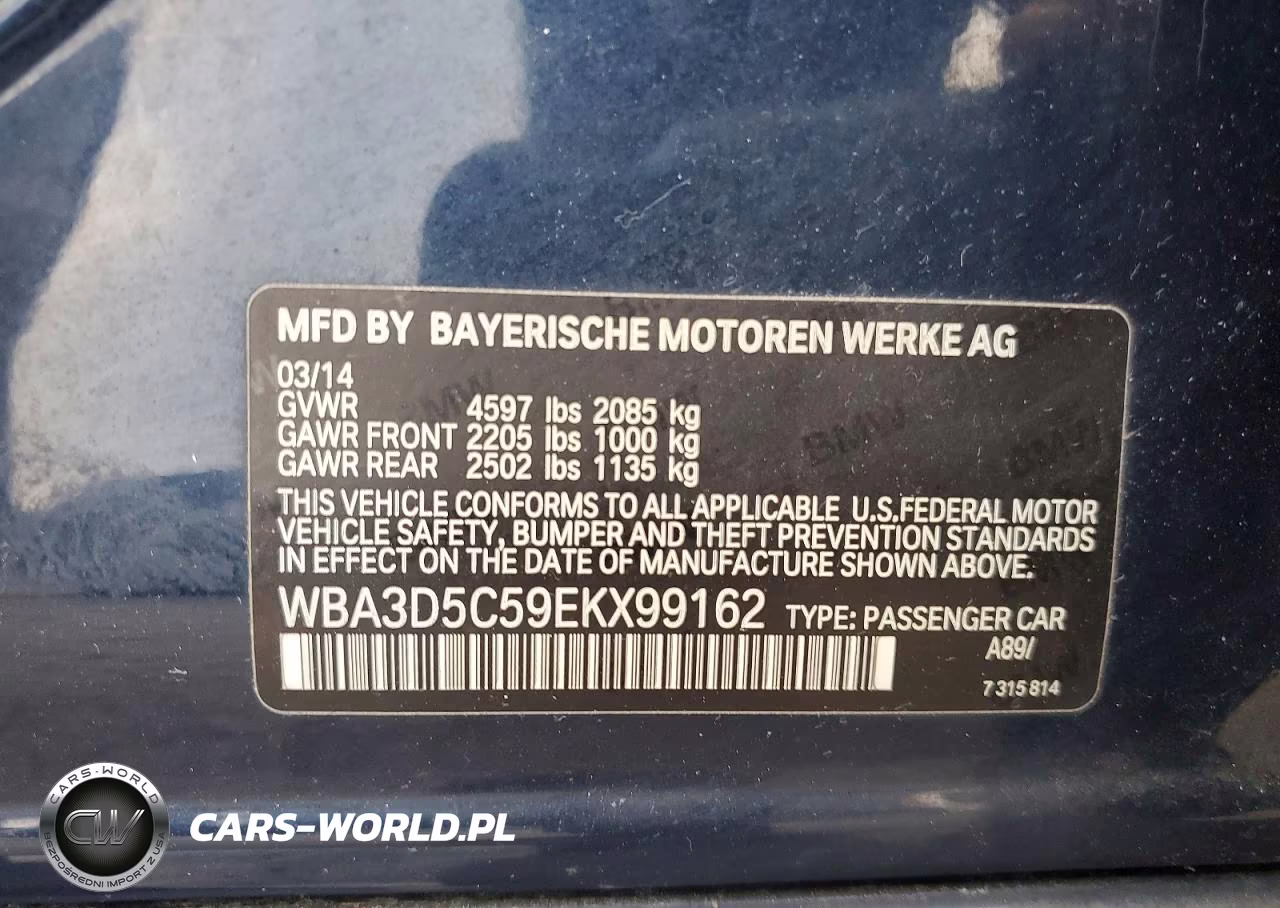 2014 BMW 328 D xDrive VIN:WBA3D5C59EKX99162 - 12