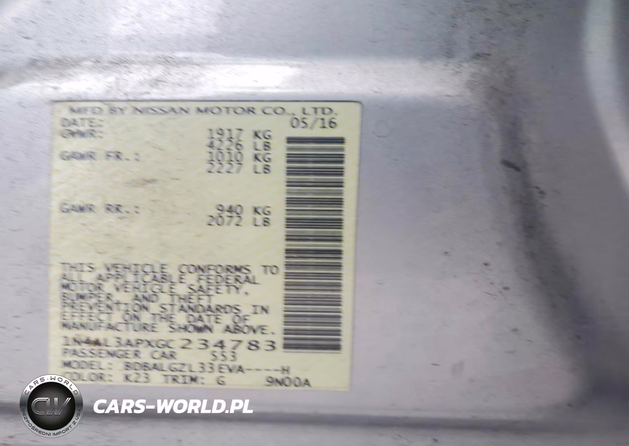 2016 Nissan Altima 2.5 S VIN:1N4AL3APXGC234783 - 12