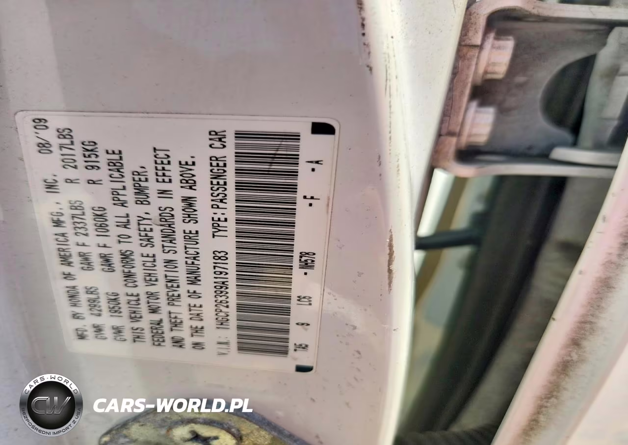 2009 Honda Accord Lx VIN:1HGCP26399A197183 - 13