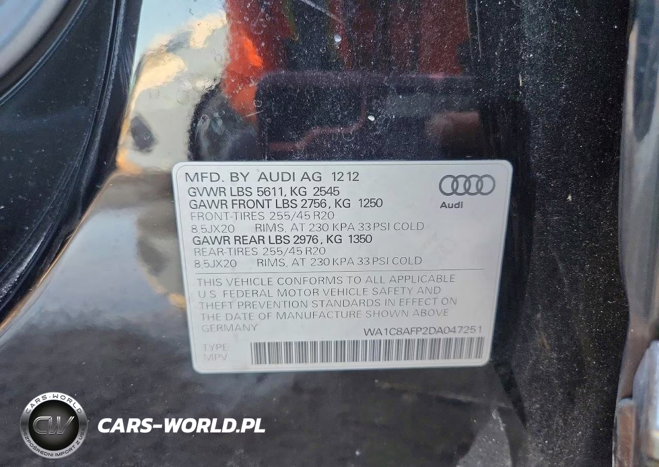 2013 Audi Q5 Premium Hybrid VIN:WA1C8AFP2DA047251 - 13