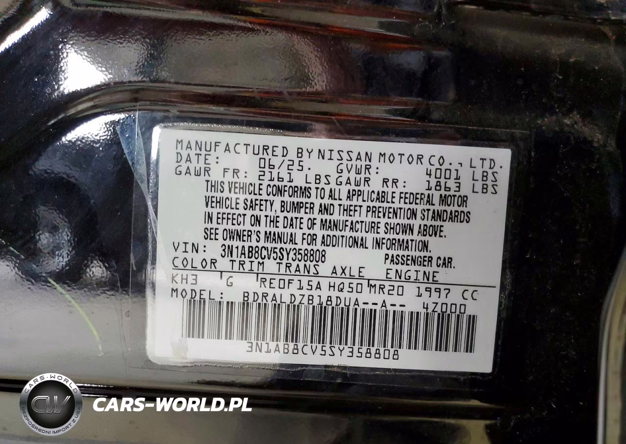 2025 Nissan Sentra Sv VIN:3N1AB8CV5SY358808 - 13
