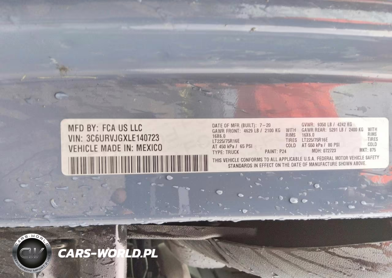 2020 Ram Promaster 3500 3500 High VIN:3C6URVJGXLE140723 - 12