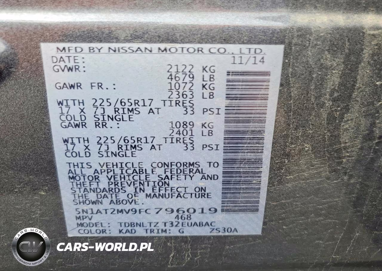 2015 Nissan Rogue Sv VIN:5N1AT2MV9FC796019 - 13