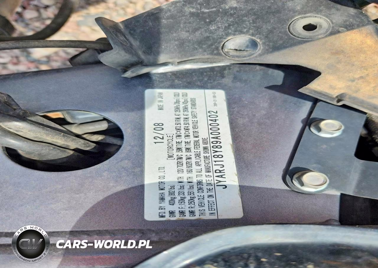 2009 Yamaha Fz6 R VIN:JYARJ18Y89A000402 - 9