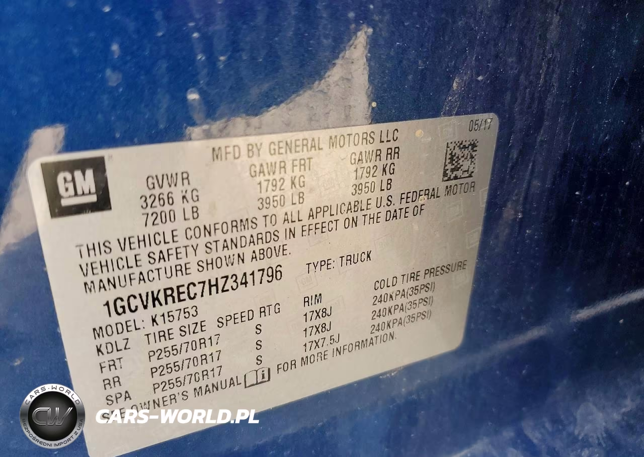2017 Chevrolet Silverado K1500 Lt VIN:1GCVKREC7HZ341796 - 12