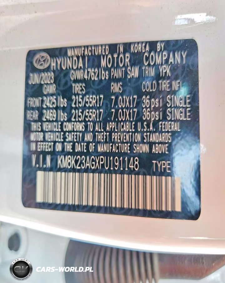 2023 Hyundai Kona Se VIN:KM8K23AGXPU191148 - 13