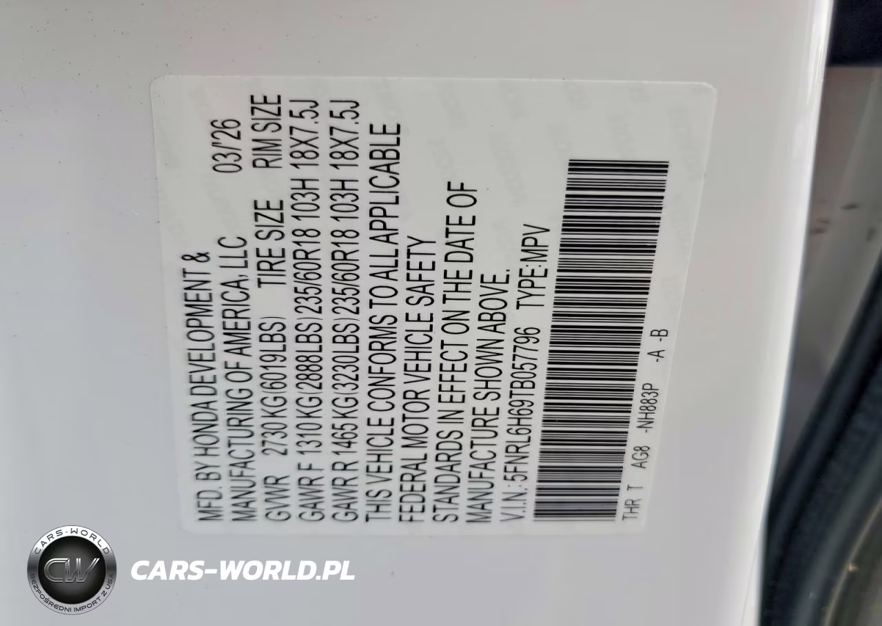 2026 Honda Odyssey Exl VIN:5FNRL6H69TB057796 - 13