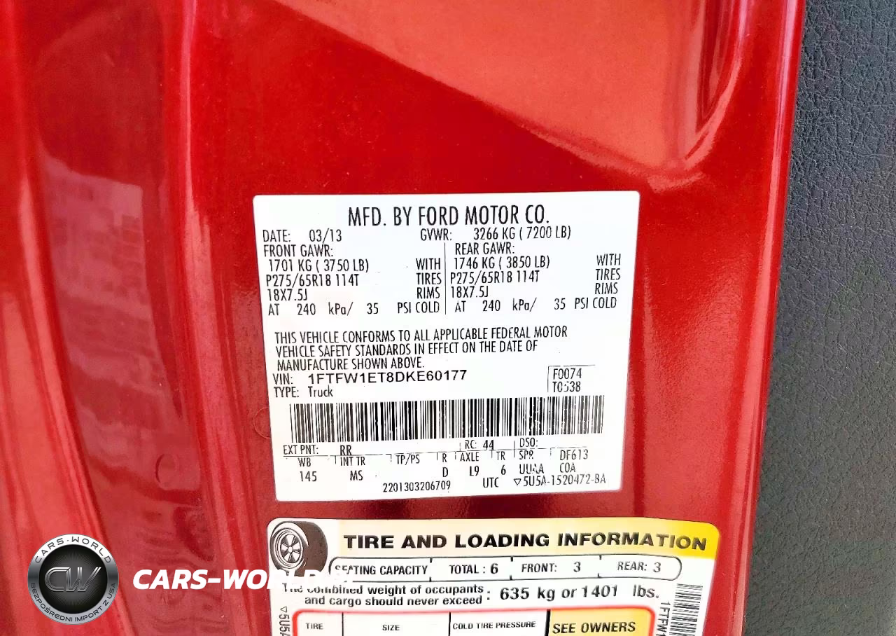 2013 Ford F150 Supercrew VIN:1FTFW1ET8DKE60177 - 13