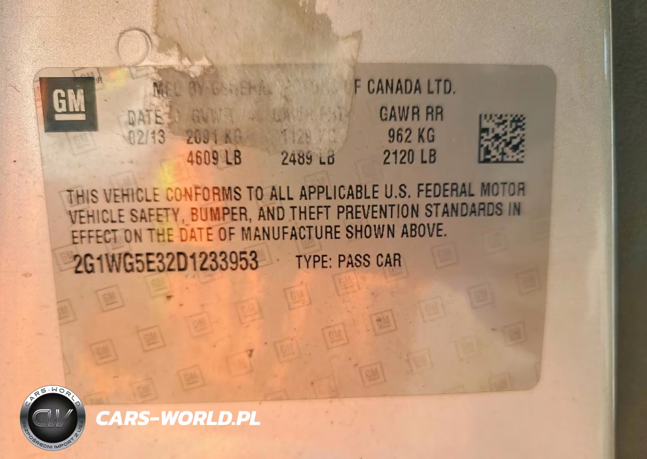 2013 Chevrolet Impala Lt VIN:2G1WG5E32D1233953 - 12