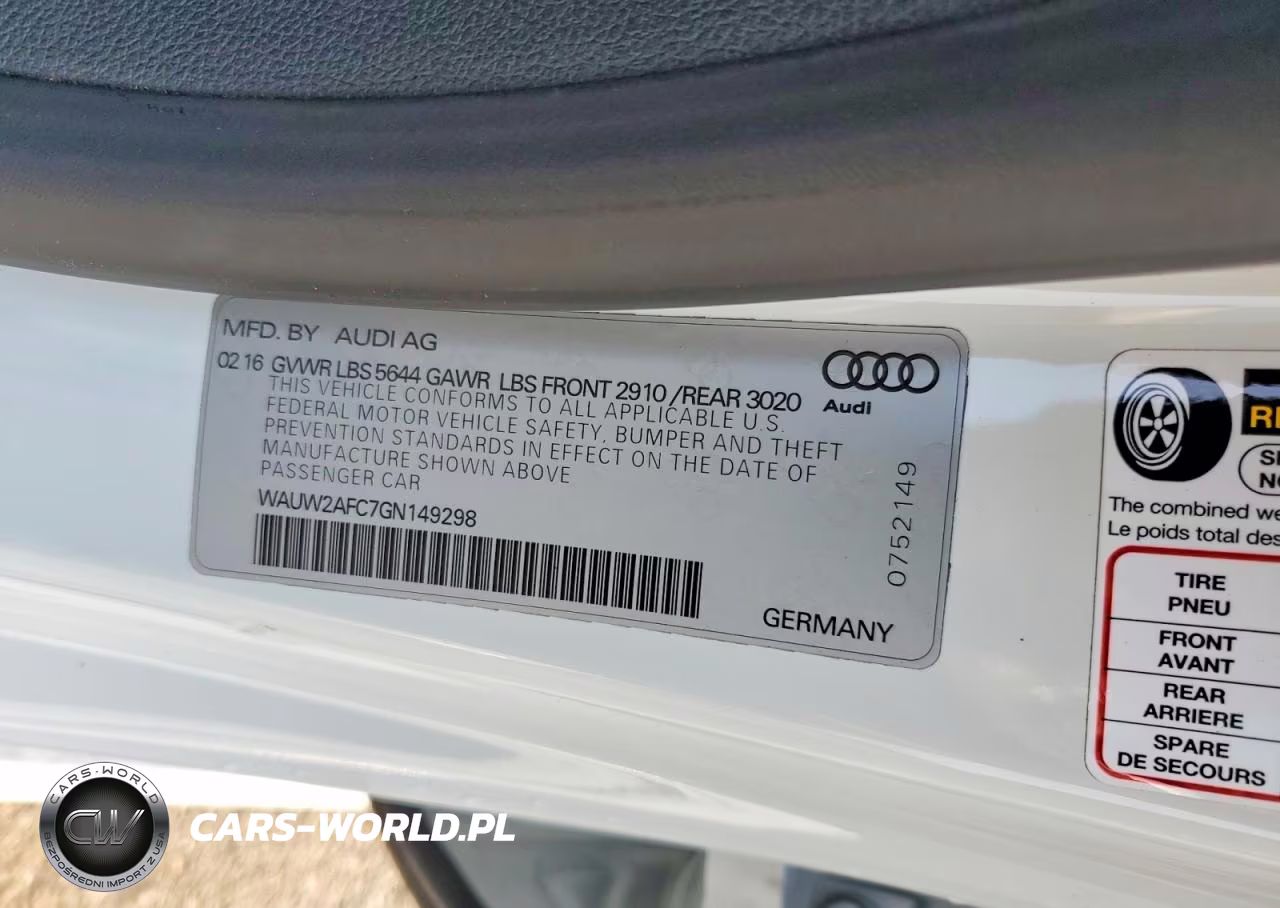 2016 Audi S7 Prestige VIN:WAUW2AFC7GN149298 - 12