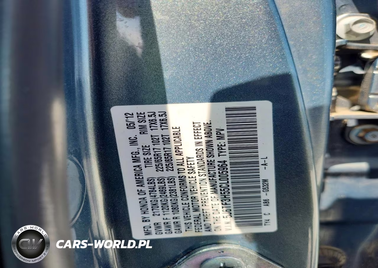 2012 Honda Crosstour Exl VIN:5J6TF3H55CL005964 - 13