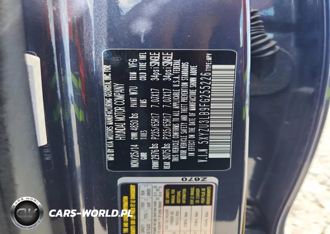 2015 Hyundai Santa Fe Sport 2.4L VIN:5XYZU3LB9FG255226 - 13