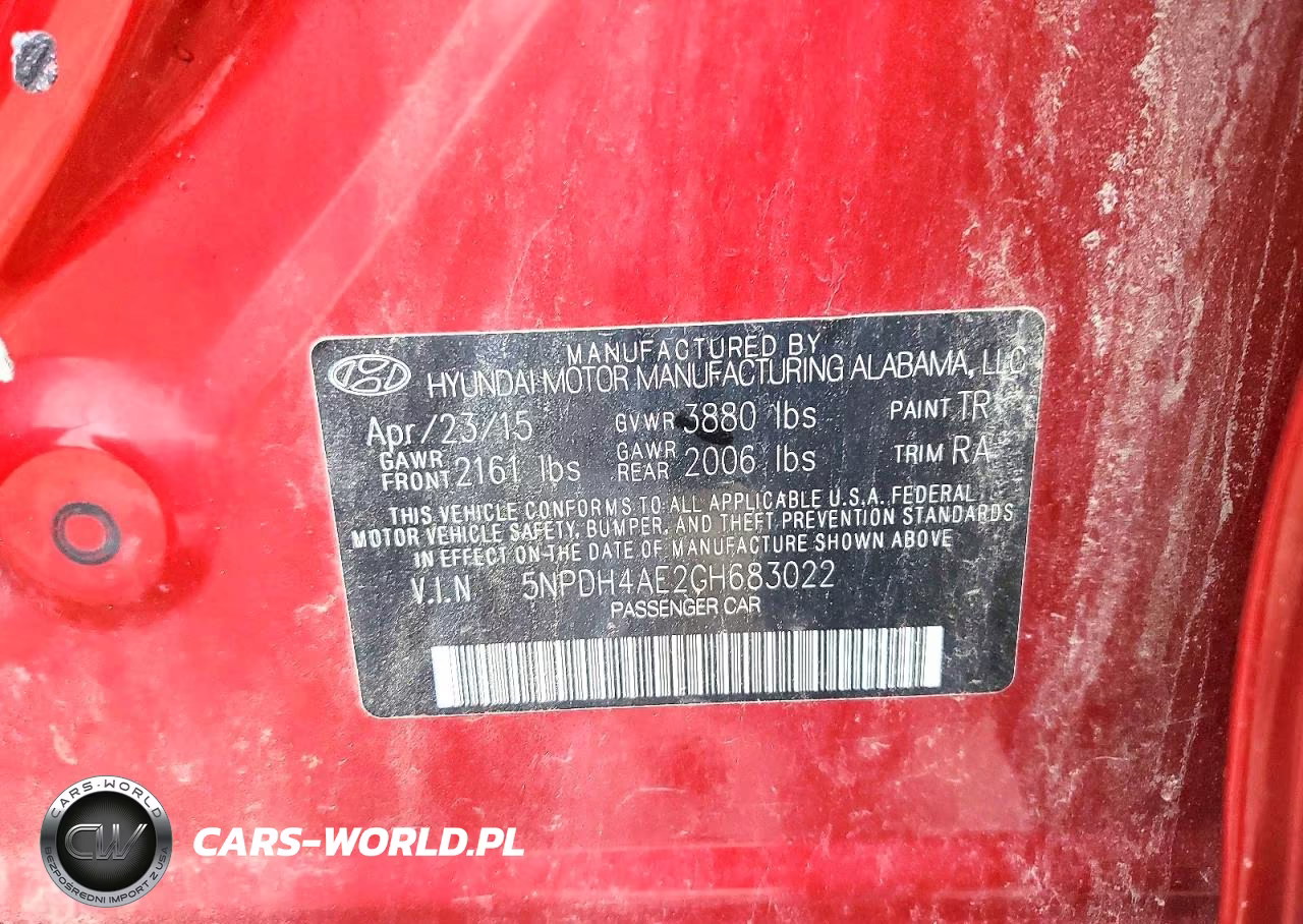 2016 Hyundai Elantra Se VIN:5NPDH4AE2GH683022 - 12