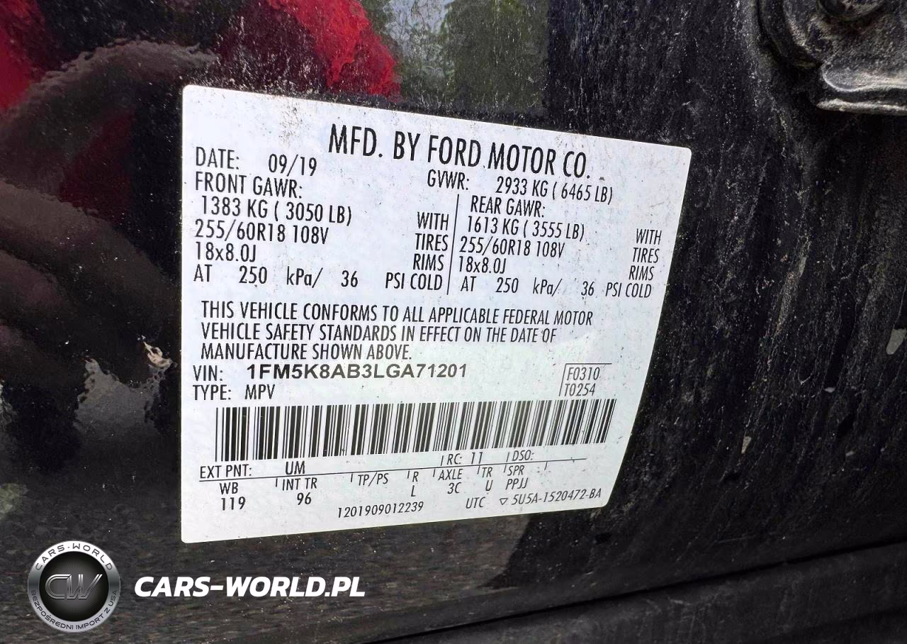2020 Ford Explorer Police Interceptor VIN:1FM5K8AB3LGA71201 - 10