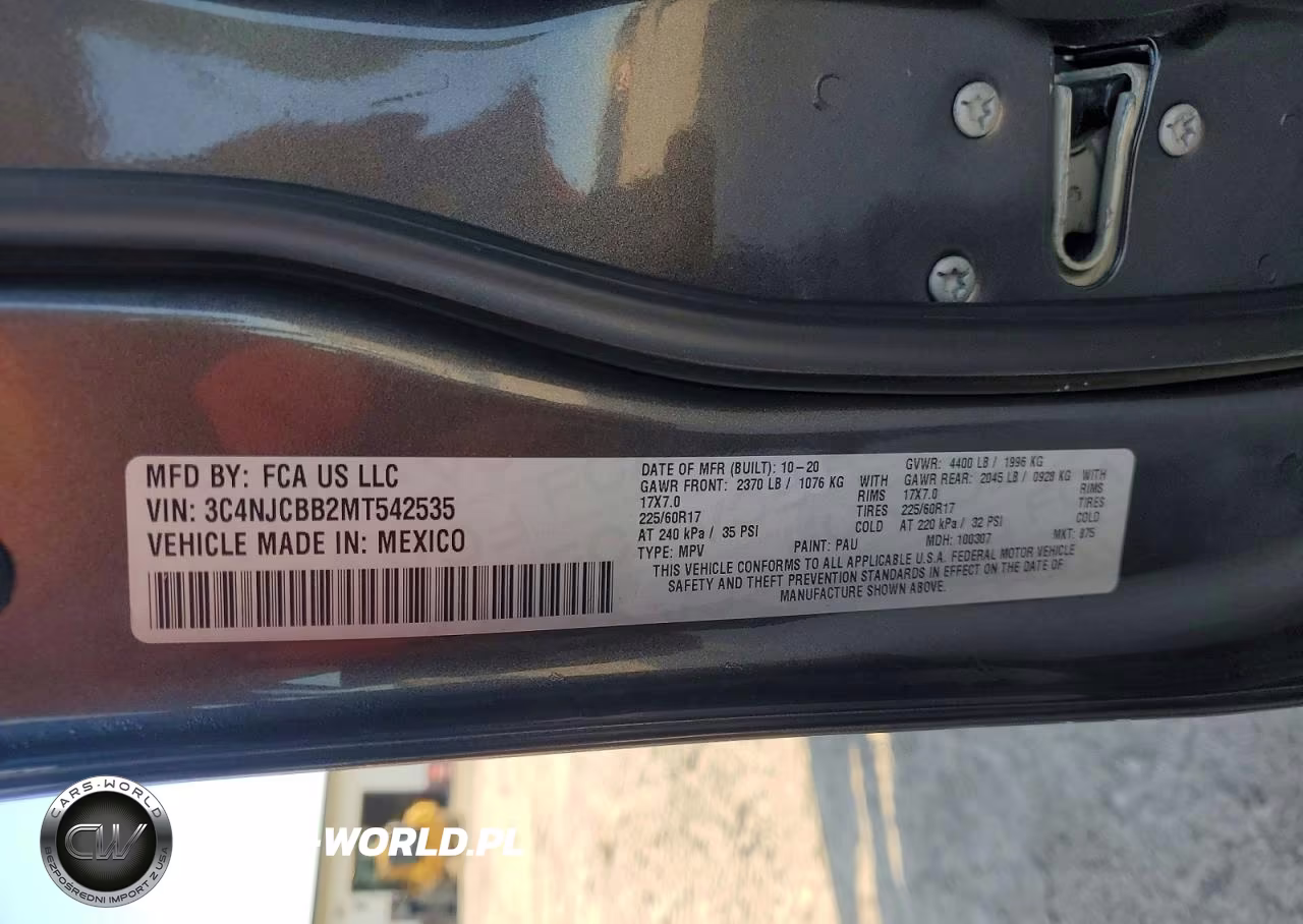 2021 Jeep Compass Latitude VIN:3C4NJCBB2MT542535 - 13