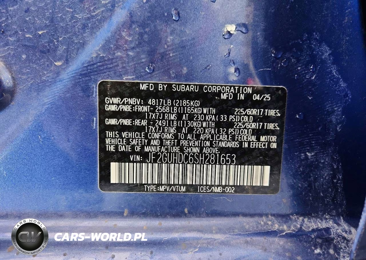 2025 Subaru Crosstrek Premium VIN:JF2GUHDC6SH281653 - 13