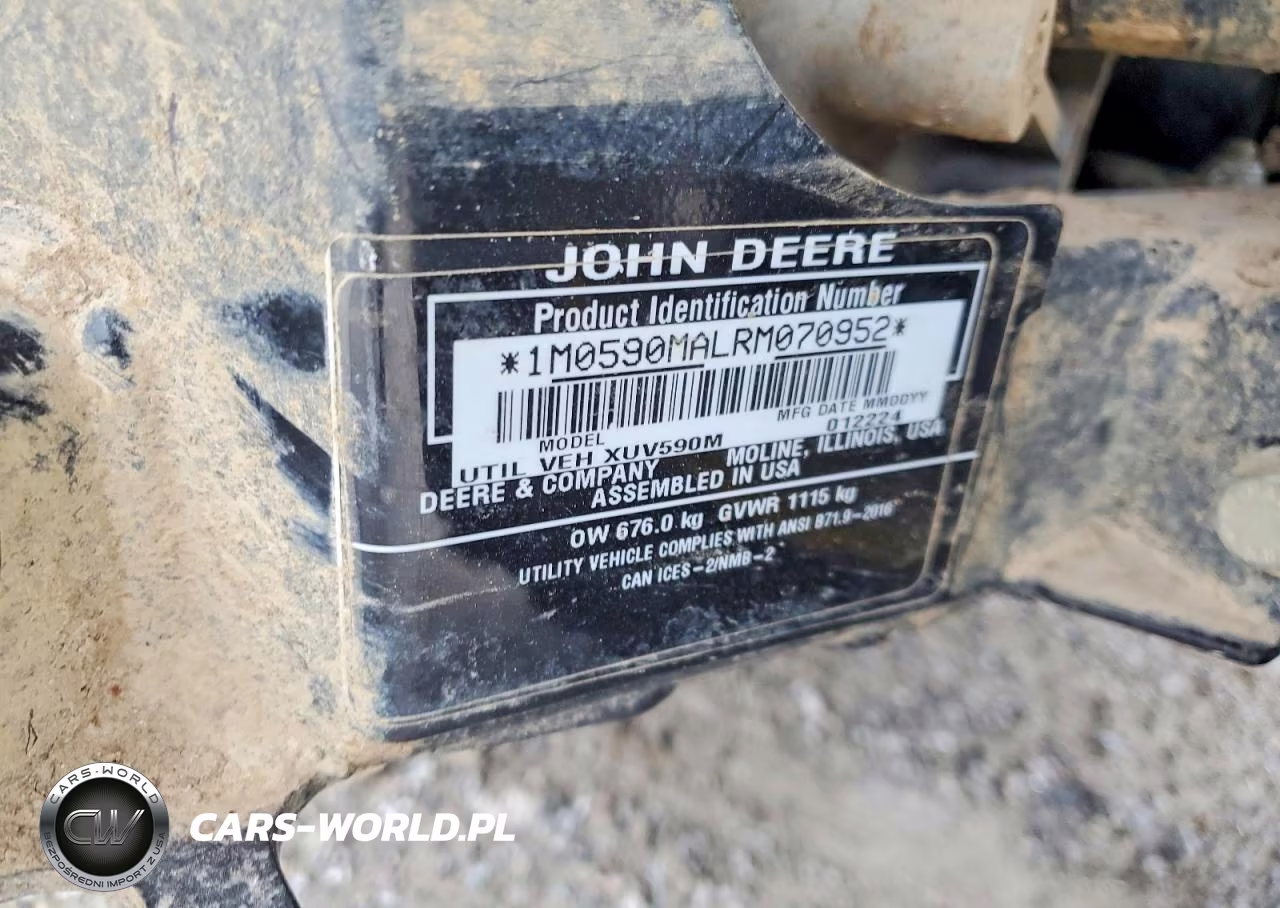 2024 John Deere Xuv 590M Utility Vehicle VIN:1M0590MALRM070952 - 10