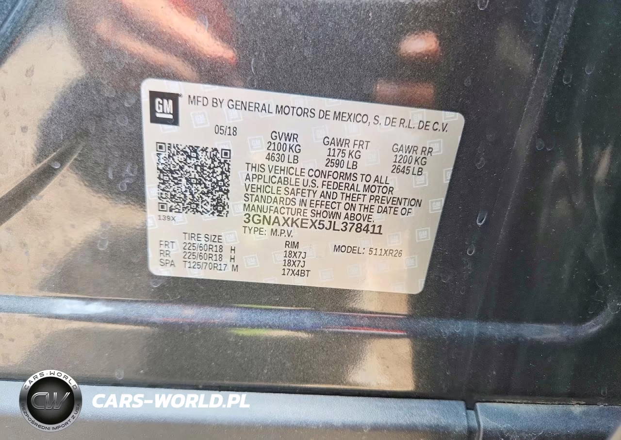 2018 Chevrolet Equinox Lt VIN:3GNAXKEX5JL378411 - 13
