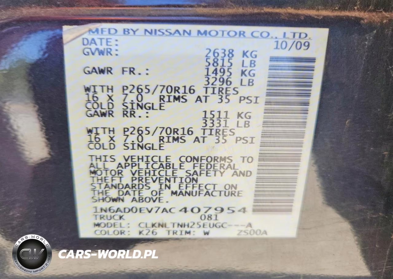 2010 Nissan Frontier Se V6 VIN:1N6AD0EV7AC407954 - 13