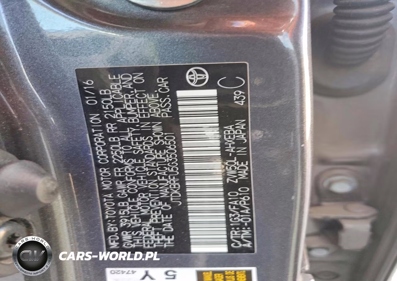 2016 Toyota Prius Two VIN:JTDKBRFU5G3506501 - 12