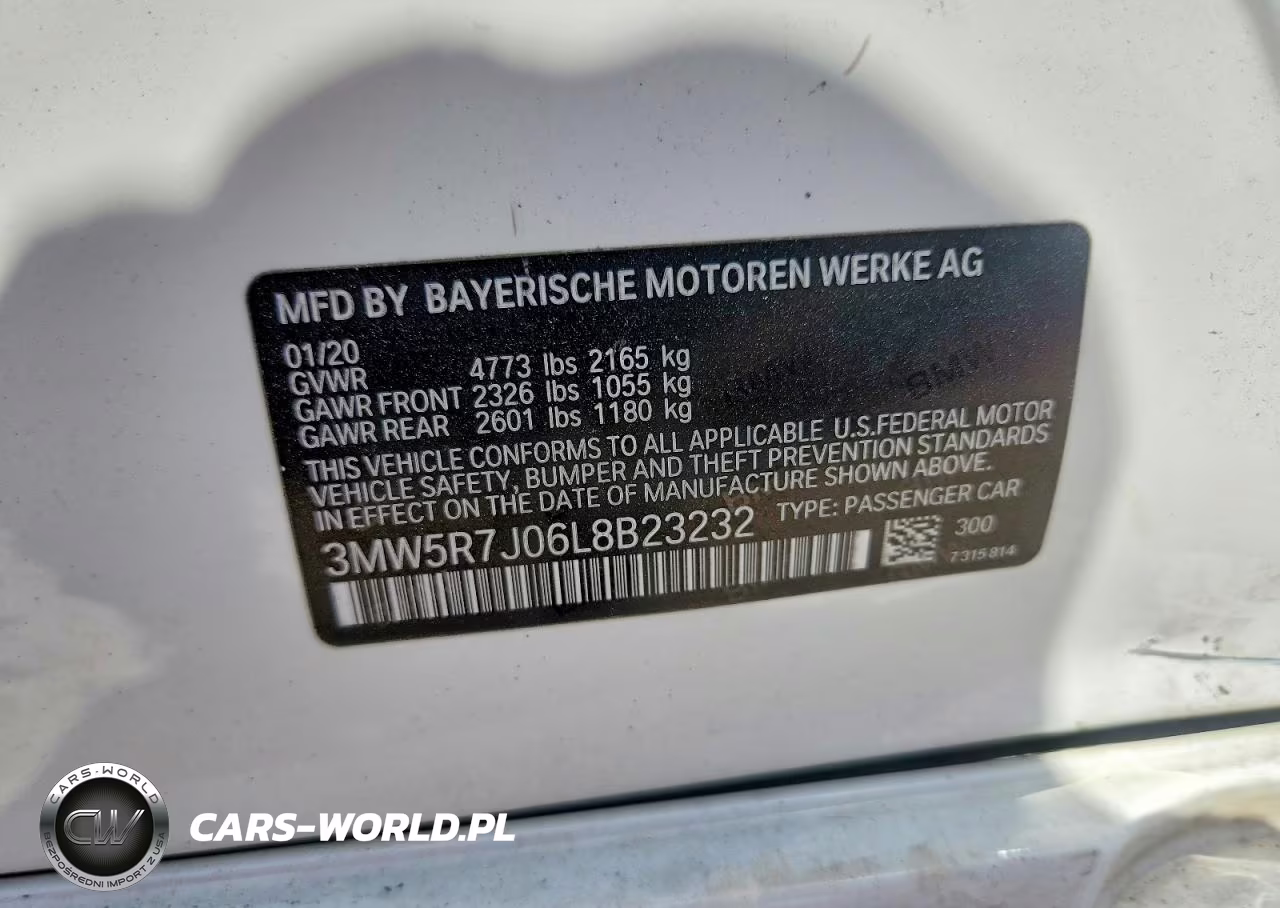 2020 BMW 330Xi VIN:3MW5R7J06L8B23232 - 13