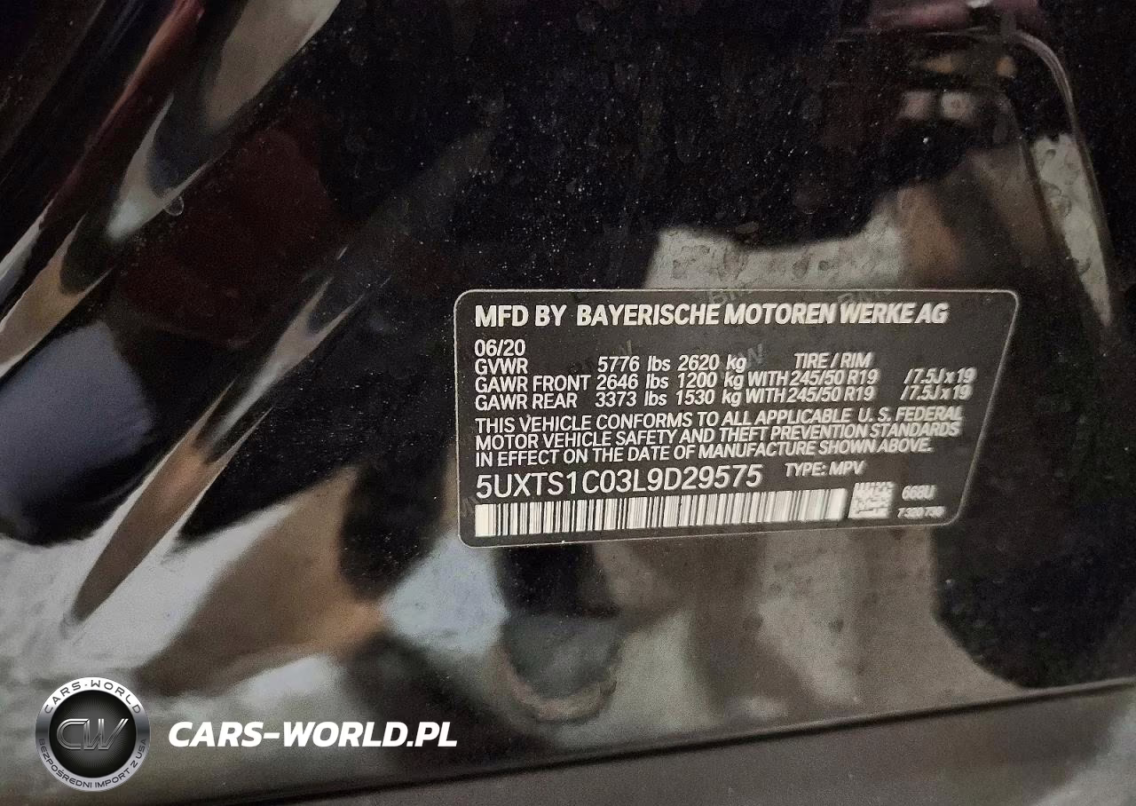 2020 BMW X3 xDrive30E VIN:5UXTS1C03L9D29575 - 14