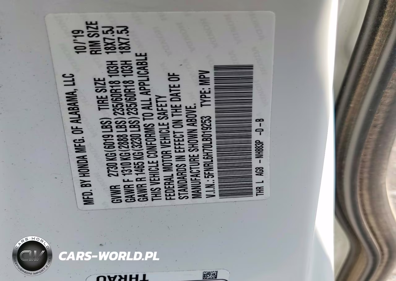 2020 Honda Odyssey Exl VIN:5FNRL6H70LB019253 - 13