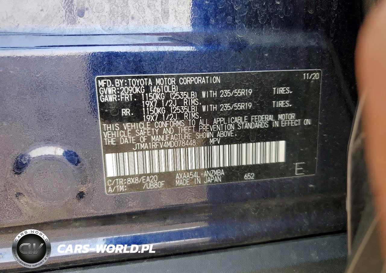 2021 Toyota Rav4 Xle Premium VIN:JTMA1RFV4MD078448 - 13